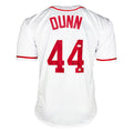 Adam Dunn Signed Cincinnati White Baseball Jersey (JSA)