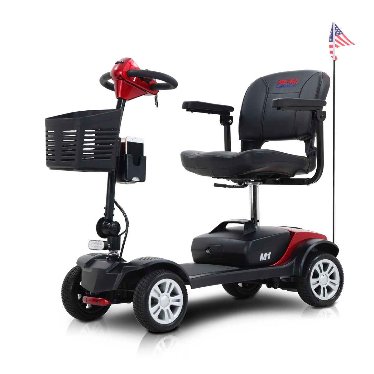Max Sport - 4 Wheels Outdoor Compact Mobility Scooter With 2 Pieces X 12Ah Lead Acid Battery (Blue)