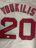 Kevin Youkilis Signed Yooouk Inscription Boston Grey Baseball Jersey (JSA)