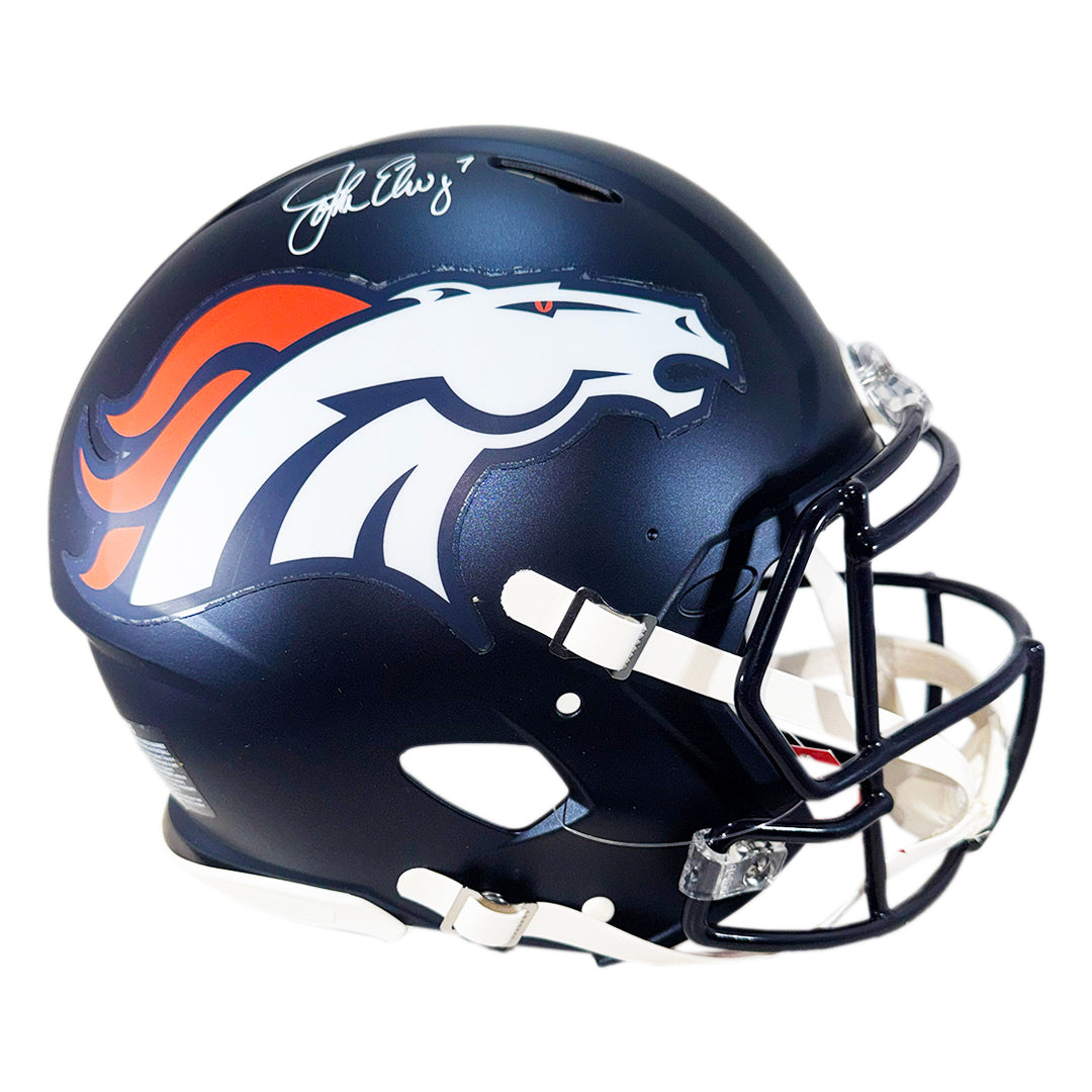 John Elway Signed Denver Broncos Authentic 2024 Speed Full-Size Football Helmet (Beckett)