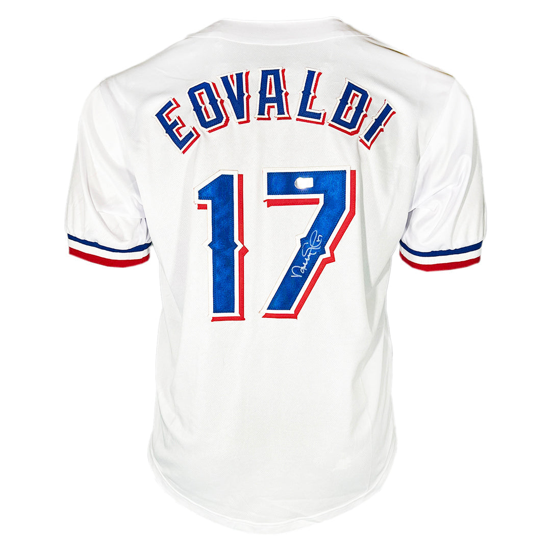 Nathan Eovaldi Signed Texas White Baseball Jersey (Beckett)