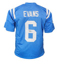 Zach Evans Signed Ole Miss College Light Blue Football Jersey (JSA)