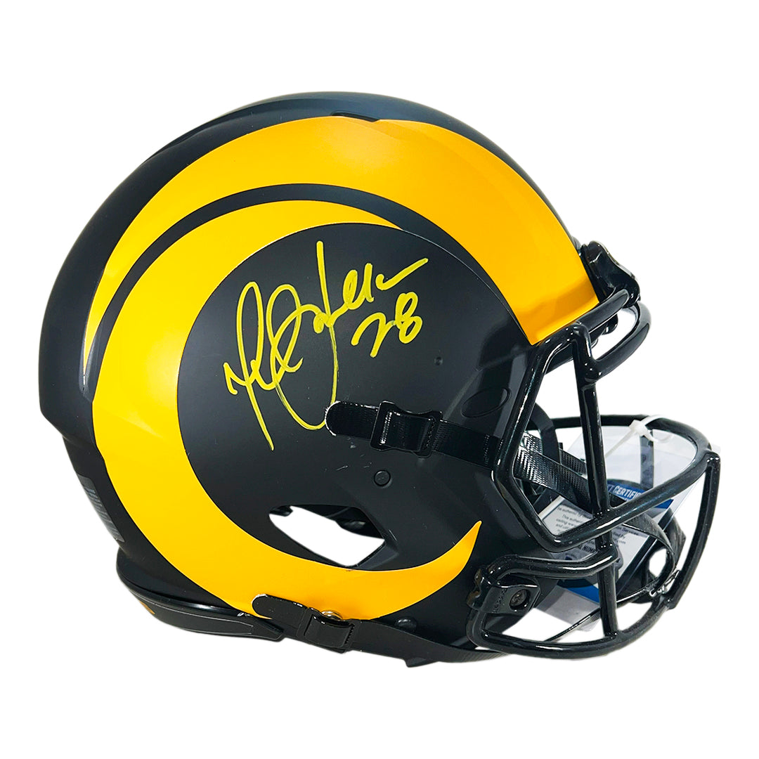 Marshall Faulk Signed Rams Authentic Eclipse Speed Full-Size Football Helmet (Beckett)