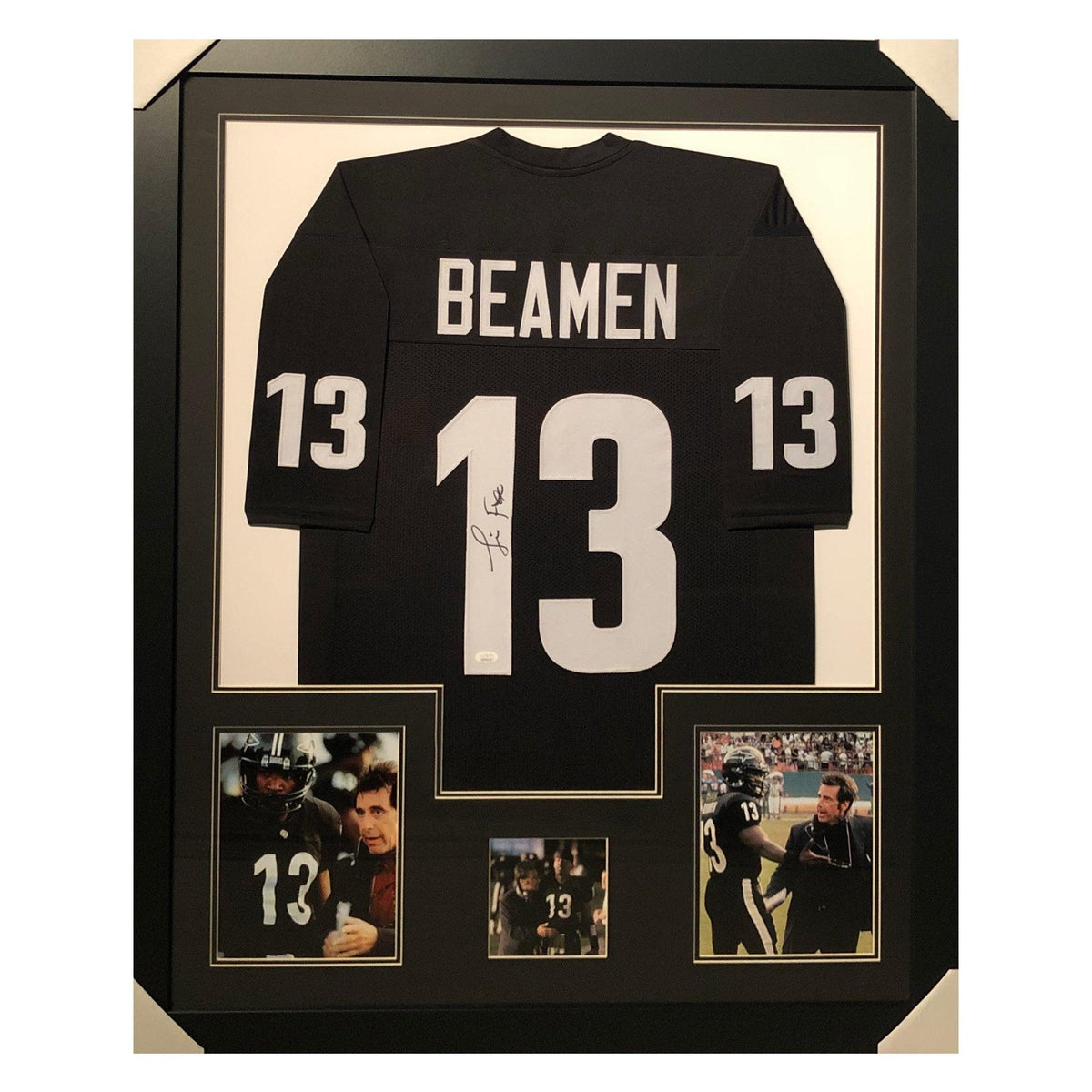 Jamie Foxx Signed Any Given Sunday Sharks Framed Vertical Layout Football Edition Black Jersey (JSA)