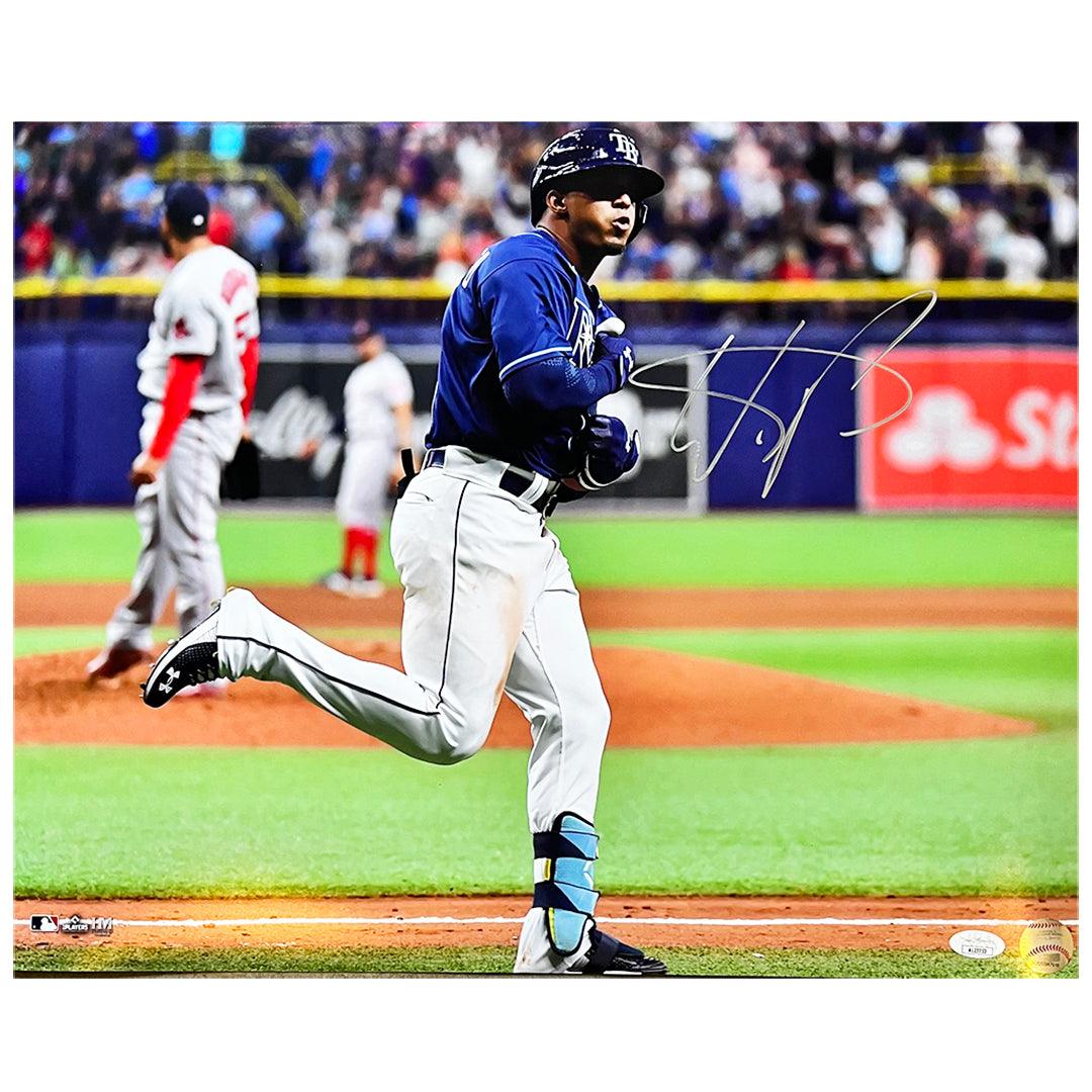 Wander Franco Signed Tampa Bay Rays Running Baseball 16x20  Photo (JSA)