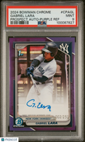 2024 Bowman Chrome Prospect Auto Gabriel Lara #CPAGL Purple Ref 002/250 PSA 9