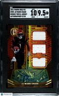 2021 Panini Gold Ja'marr Chase #282 RC Triple Jersey Auto SGC 9.5 Auto 10