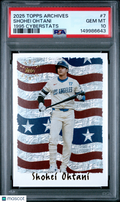 2025 Topps Archives 1995 Topps Cyberstats Shohei Ohtani #7 PSA 10