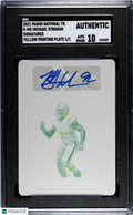 2021 Panini National Michael Strahan #S-MS Sigs. Yellow Plate SGC A Auto 10