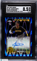 2024 Topps Chrome Jackson Merrill #RA-JME RK. Blue Raywave Refractor SGC 8.5
