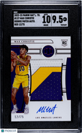 2022 Panini National Max Christie #127 Rookie Patch Auto Red SGC 9.5 Auto 10