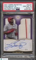 2021 Topps Definitive Auto Ken Griffey JR. #KGJR Auto  Purple 5/5 PSA 10