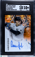 2022 Topps Pristine Aaron Judge #PA-AJ Auto Orange Refractor 25 SGC 10 Auto 10