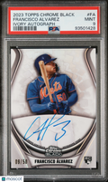 2023 Topps Chrome Black Ivory Autographs Francisco Alvarez #FA 09/50 PSA 9