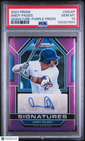 2023 Panini Prizm Signatures Andy Pages #SIGAP Purple PSA 10
