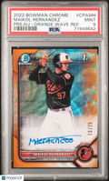 2022 Bowman  Prospect Auto Maikol Hernandez Au Orange Wave Refractor /25 PSA