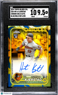 2024 Topps Gilded Heston Kjerstad Gold Blue Gold Refractor SGC 9.5 Auto 10