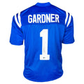 Sauce Gardner Signed Indianapolis Blue Football Jersey (Beckett)