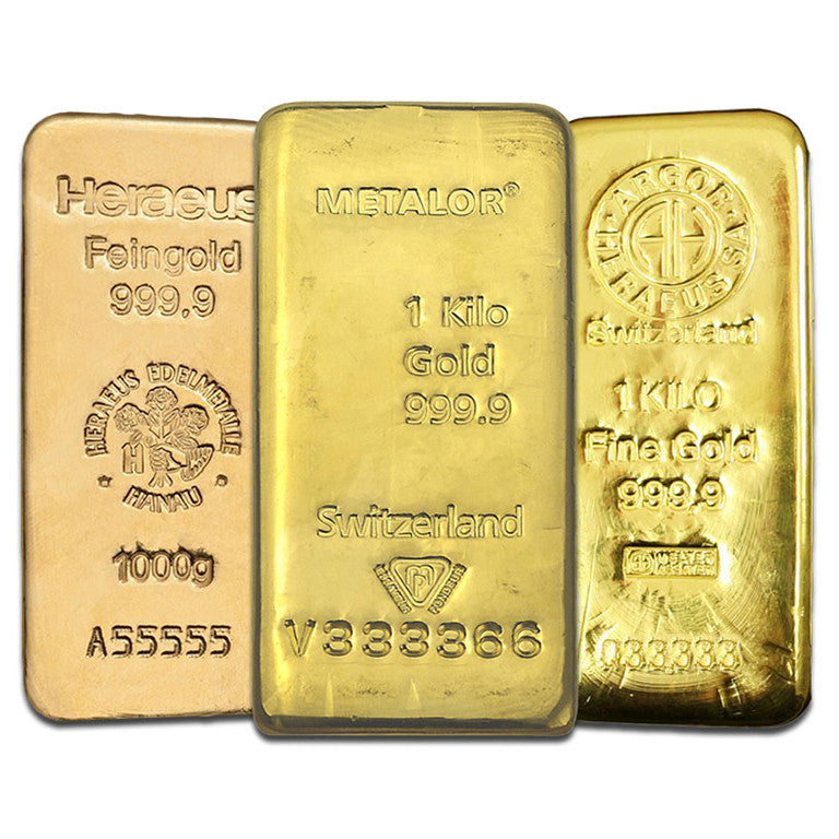 1 Kilo Gold Bar 32.15 oz .9999 Pure Good Delivery