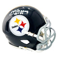 Joe Greene Signed HOF 87 Inscription Pittsburgh Steelers Throwback 63-76 Speed Mini Football Helmet (Beckett)
