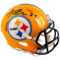 Joe Haden Signed Pittsburgh Steelers Throwback Gold Speed Mini Football Helmet (JSA)