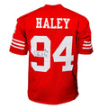 Charles Haley Signed San Francisco Red Football Jersey (JSA)