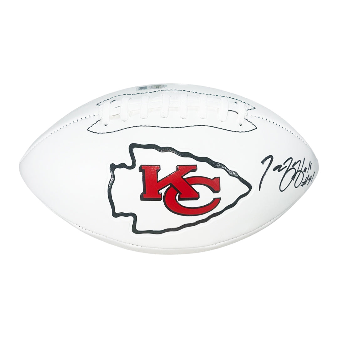 Tamba Hali Signed Kansas City Chiefs Official NFL Team Logo Football (JSA)