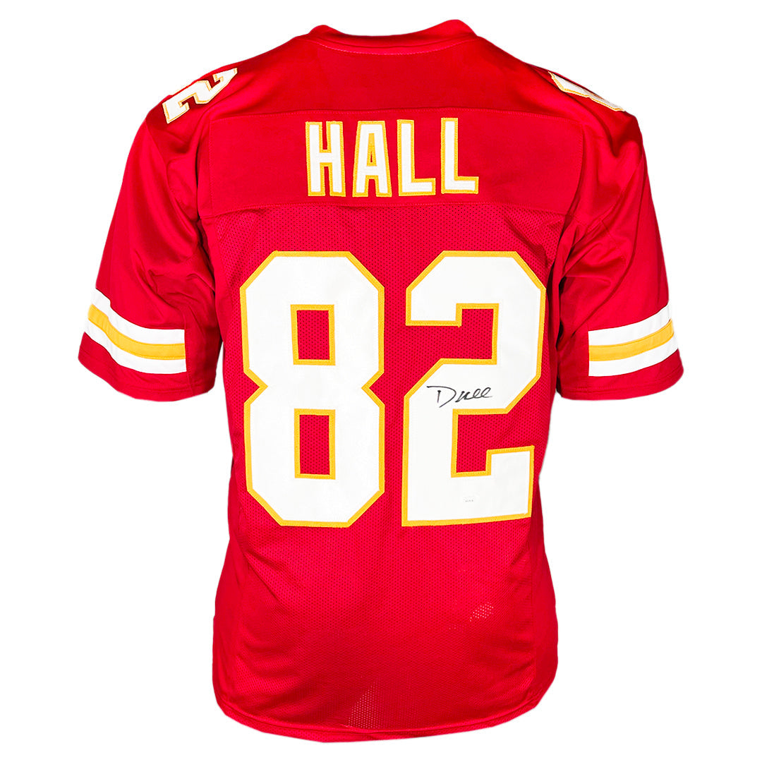 Dante Hall Signed Kansas City Red Football Jersey (Beckett)