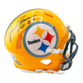 Jack Ham Signed HOF 88 Inscription Pittsburgh Steelers Throwback Gold Speed Mini Football Helmet (JSA)