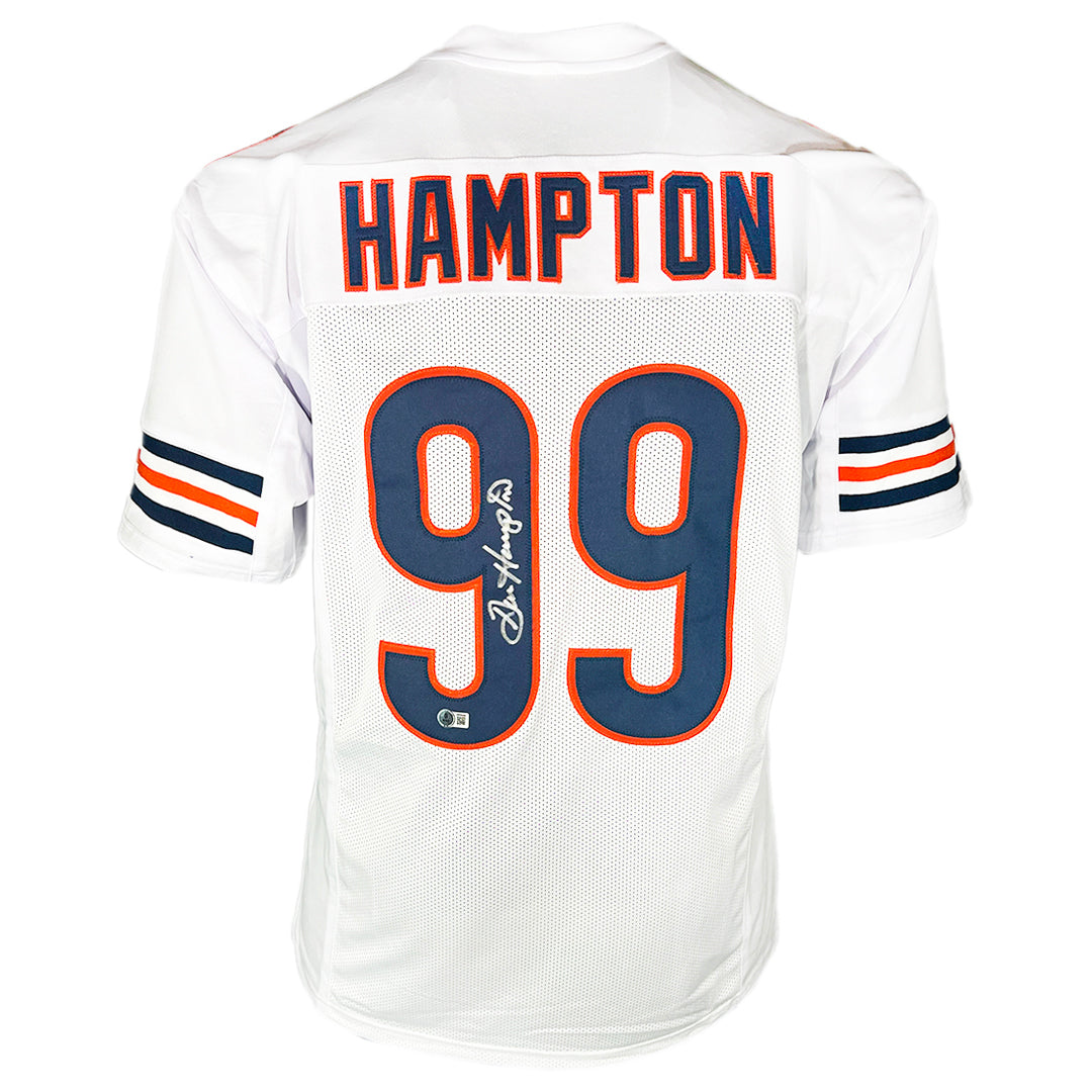 Dan Hampton Signed Chicago White Football Jersey (Beckett)