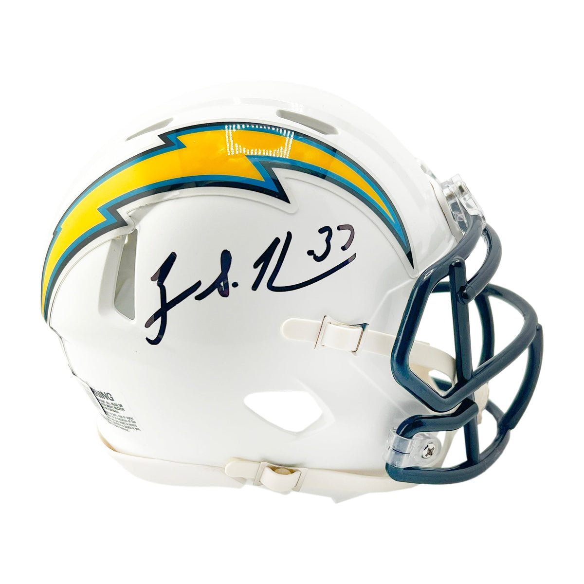 Rodney Harrison Signed Los Angeles Chargers Throwback 07-18 Speed Mini Football Helmet (Beckett)