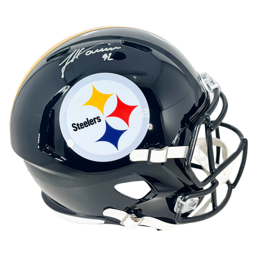 James Harrison Signed Pittsburgh Steelers Speed Full-Size Replica Football Helmet (Beckett)