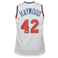 Spencer Haywood Signed with HOF New York White Basketball Jersey (JSA)
