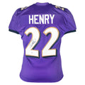 Derrick Henry Signed Baltimore Purple Game Style Football Jersey (PSA)
