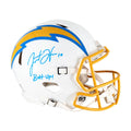 Justin Herbert Signed Bolt Up! Inscription Los Angeles Chargers Authentic Speed Full-Size Football Helmet (Beckett)