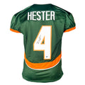 Devin Hester Signed Miami College Green Game Style Football Jersey (Beckett)