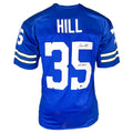 Calvin Hill Signed 69 ROY Inscription Dallas Royal Blue Football Jersey (Beckett)