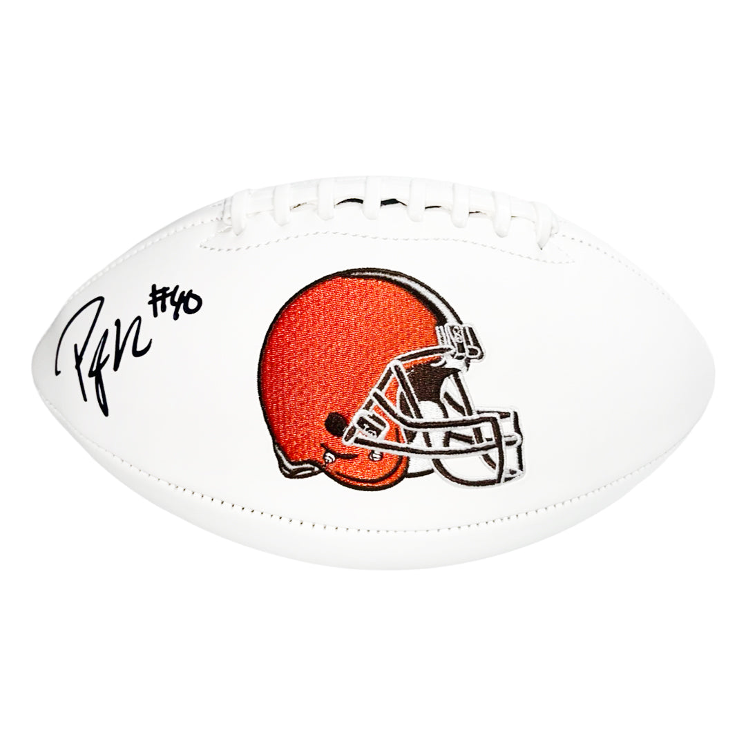 Peyton Hillis Signed Cleveland Browns Official NFL Team Logo Football (JSA)