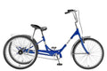 Sun Bicycles Miami Sun 24" Wheeled Single Speed Traditional Trike (Blue)