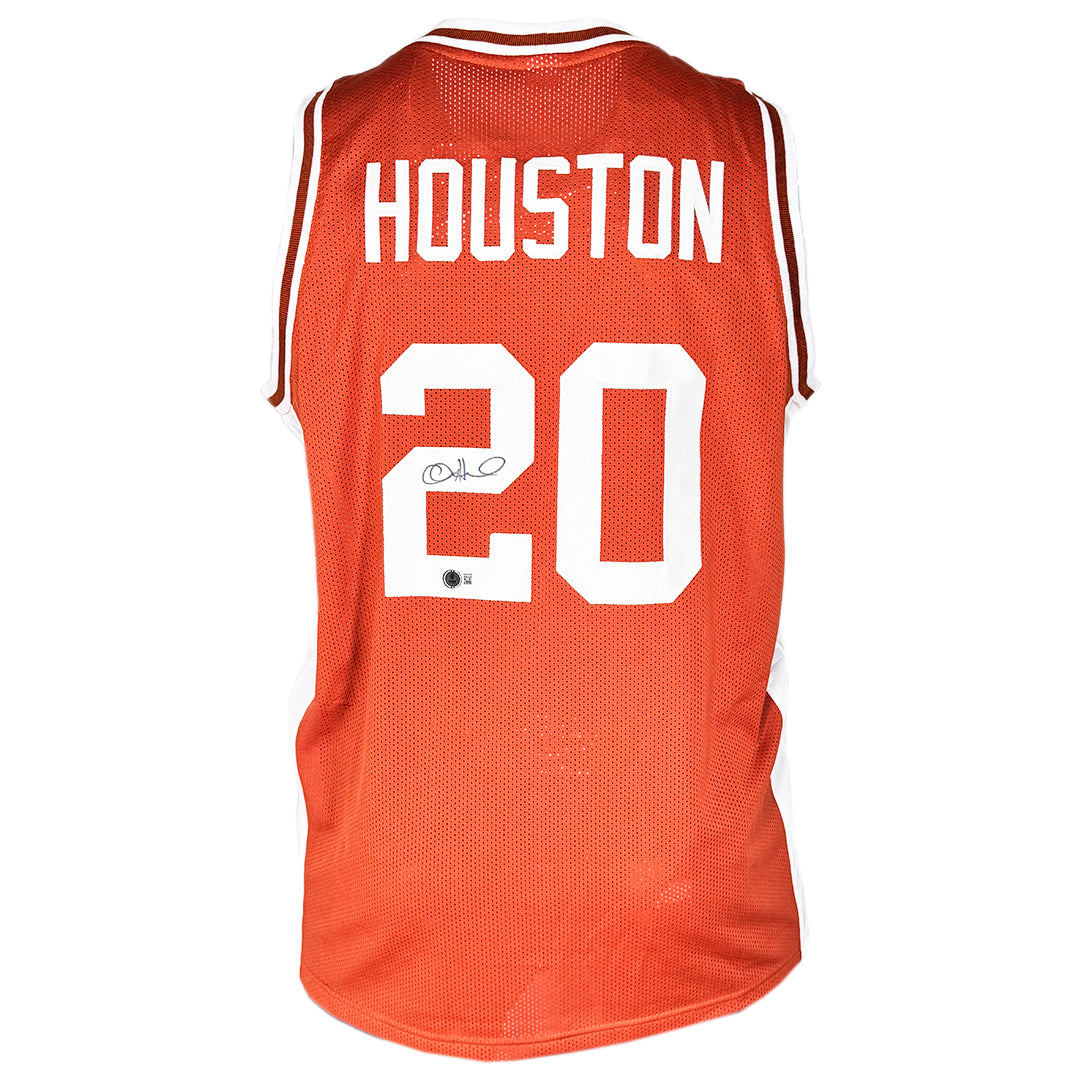 Alan Houston Signed Tennessee College Orange Basketball Jersey (Beckett)