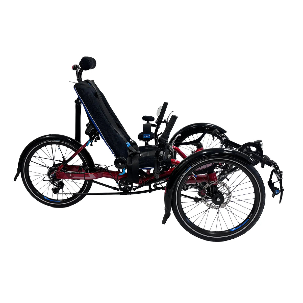 HP Velotechnik Gekko fxs Magma Red Recumbent Trike with Accessories