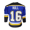 Brett Hull Signed St. Louis Modern Blue Hockey Jersey (JSA)