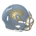 Travis Hunter Signed Jacksonville Jaguars Slate Alternate Speed Mini Football Helmet (Beckett)