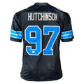 Aidan Hutchinson Signed Detroit Black Football Jersey (Beckett)