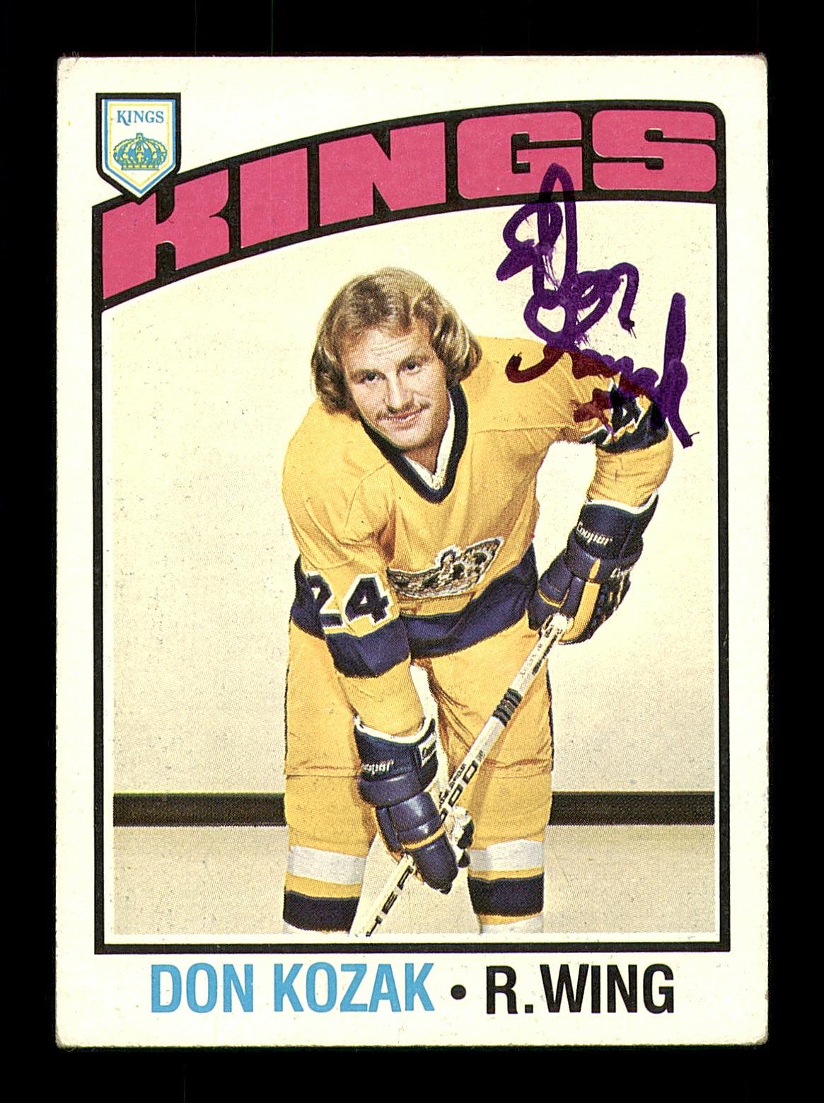 Don Kozak Autographed 1976-77 Topps Card #185 Los Angeles Kings SKU #183128