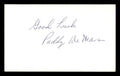 Paddy DeMarco Autographed 3x5 Index Card "Good Luck" SKU #186882