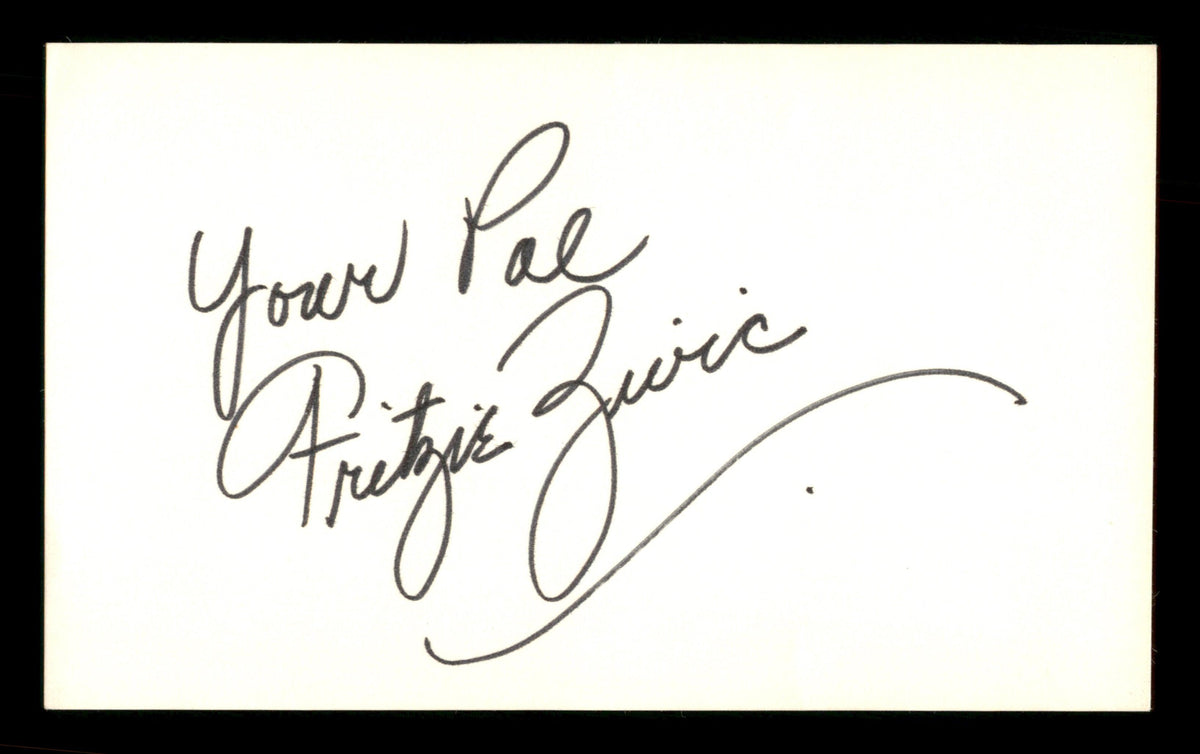 Fritzie Civic Autographed 3x5 Index Card "Your Pal" SKU #186894