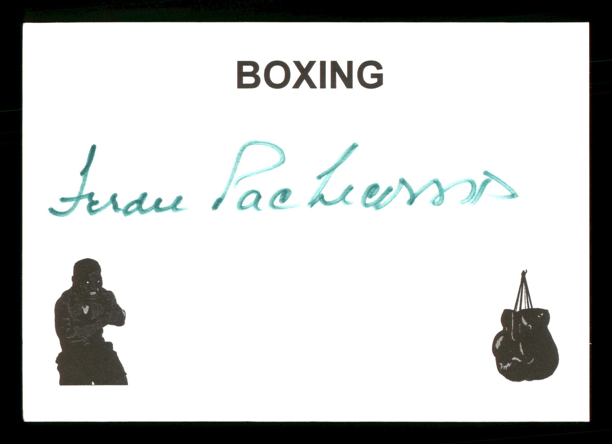 Ferdie Pacheco Autographed 4x5 Card Fight Doctor SKU #186904