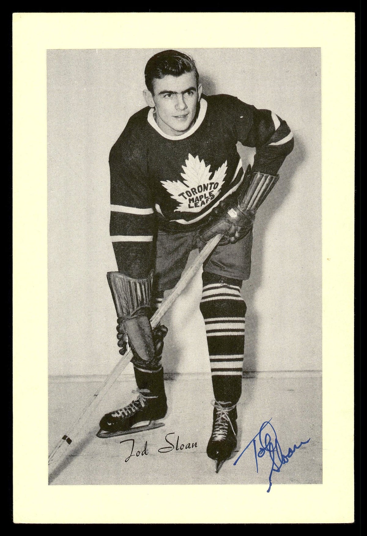 Tod Sloan Autographed 1944-63 Beehive Group 2 4.5x6.5 Photo Toronto Maple Leafs SKU #176734