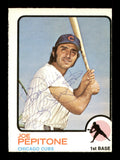 Joe Pepitone Autographed 1973 O-Pee-Chee Card #580 Chicago Cubs "Best Wishes" SKU #169298